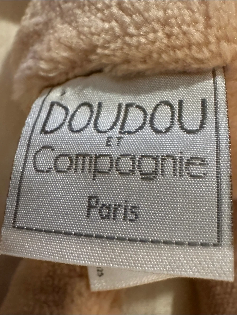 Doudou et Compagnie Beige Plush Bear Lovey